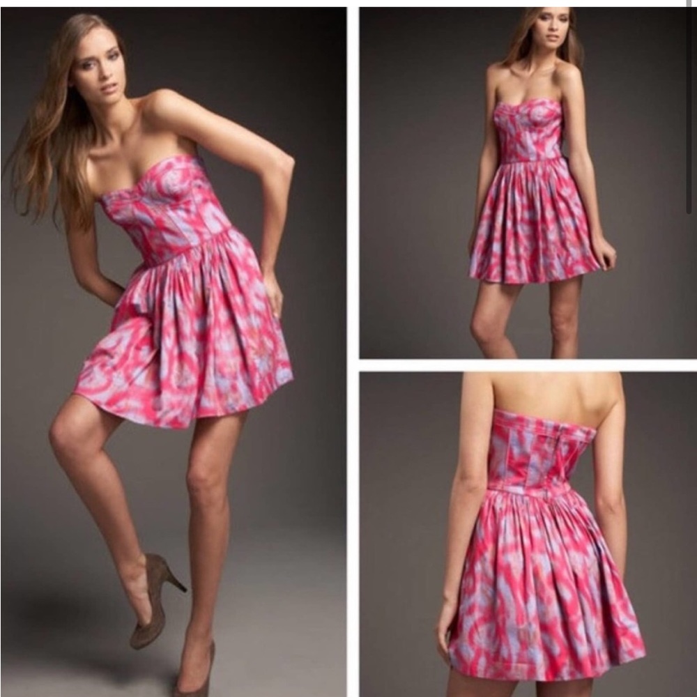 $298 Rebecca Taylor Aurora Strapless Bustier Dress